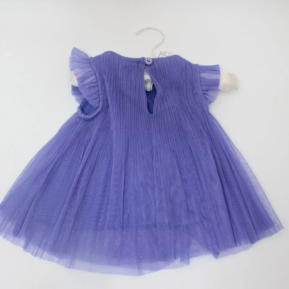 First Impressions Baby Girl's Purple Tulle Dress & Leggings Set 0-3 Months NWOT